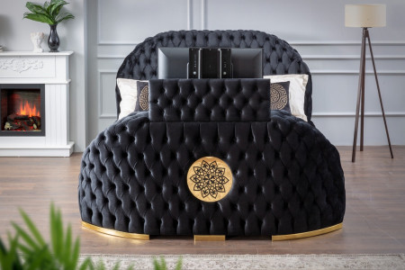 Brown Bedstead + Head Set