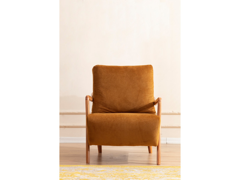 Arte Ahşap Wingback Chair
