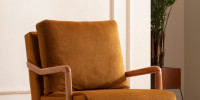 Arte Ahşap Wingback Chair
