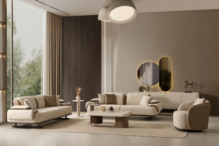 Meyra Sofa Set 3+3+1