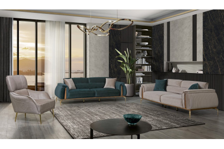 Lucca Sofa Set 3+3+1