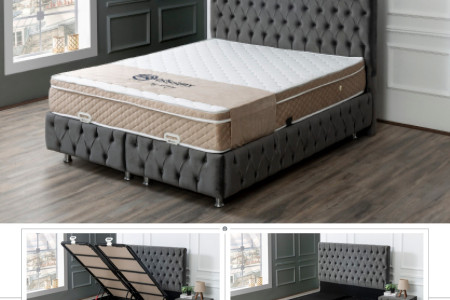 Pırlanta Bed Base + Head Set