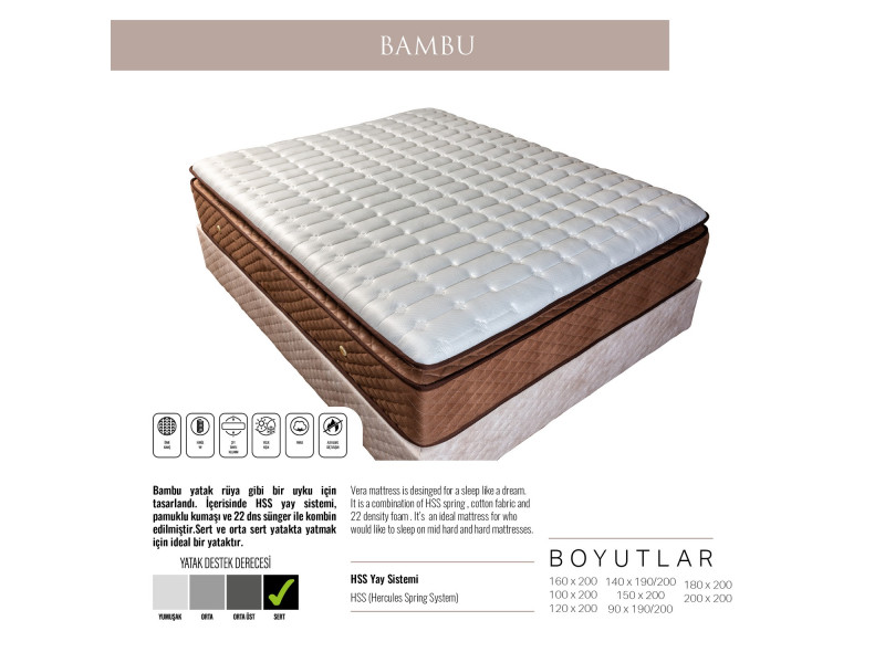 Bambu 180X200 Orthopedic Bed Bambu 180X200 Orthopedic Bed