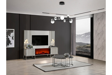 Pırlanta TV Stand - Şömineli