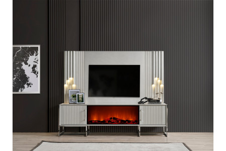 Pırlanta TV Stand - Şömineli
