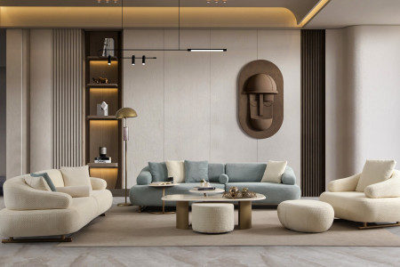 Emerald Sofa Set 4+3+1