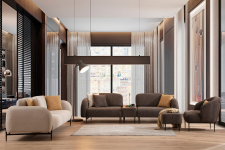 Balat Sofa Set 3+3+1 (mit Couchtischmodul)