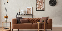 Loren Wood Sofa Set 3+3+1
