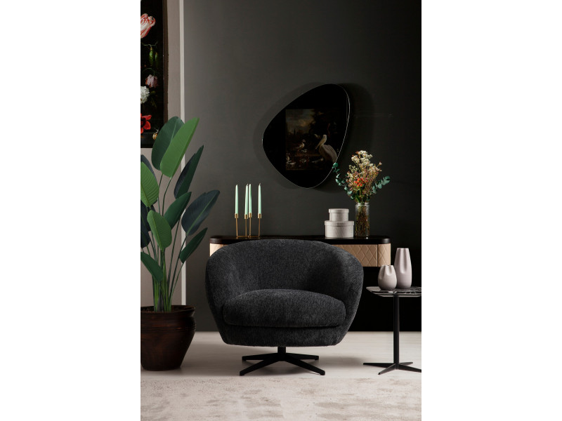 Loren Siyah Sofa Set 3+3+1