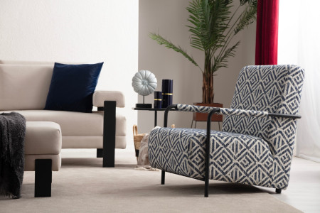 Ozzigo Siyah Sofa Set 3+3+1