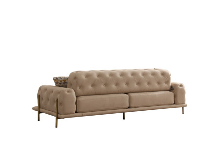 Eos Kapitoneli Sofa Set 3+3+1